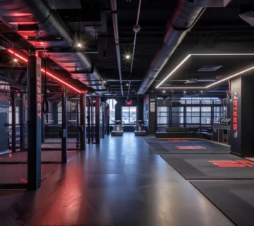 UFC Gym training session in progress, showcasing mixed martial arts and fitness classes.